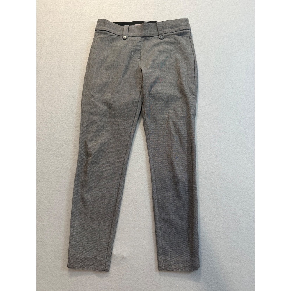 Maurices Womens Gray Pull On Dress Pants XS Short Micro Pattern